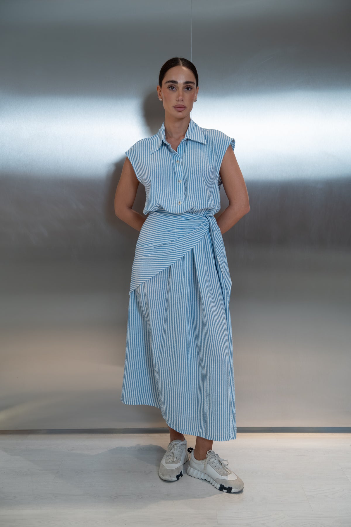 Blue Striped Dress -2041