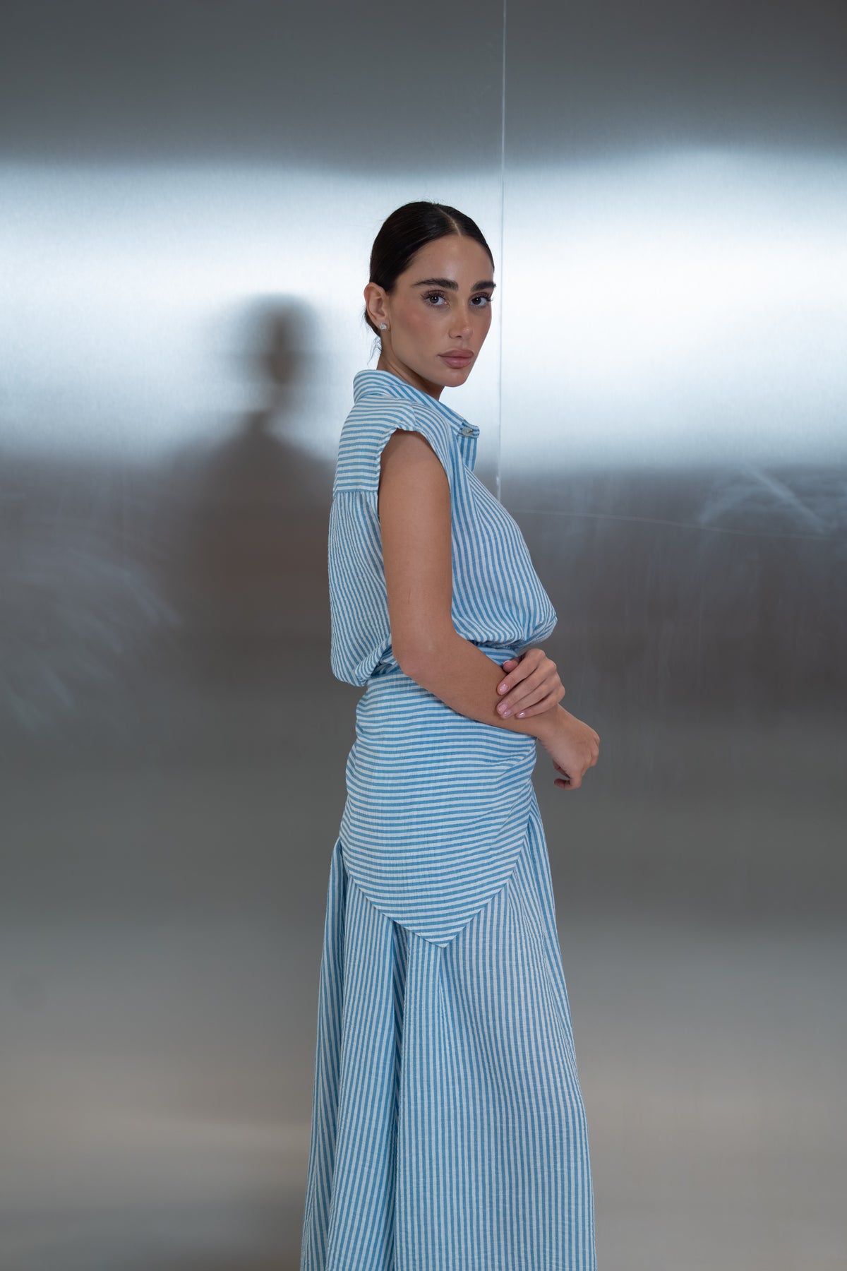 Blue Striped Dress -2041
