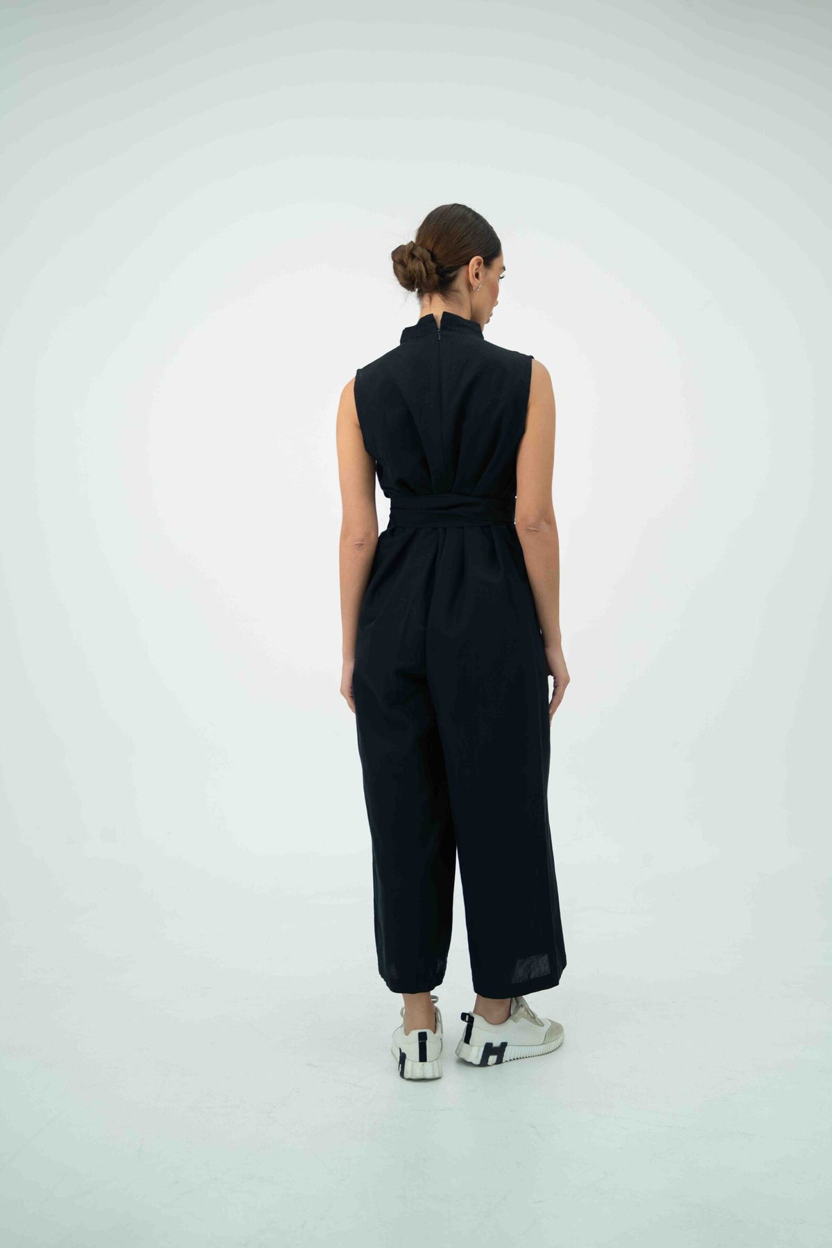 Black Linen jumpsuit– 2056
