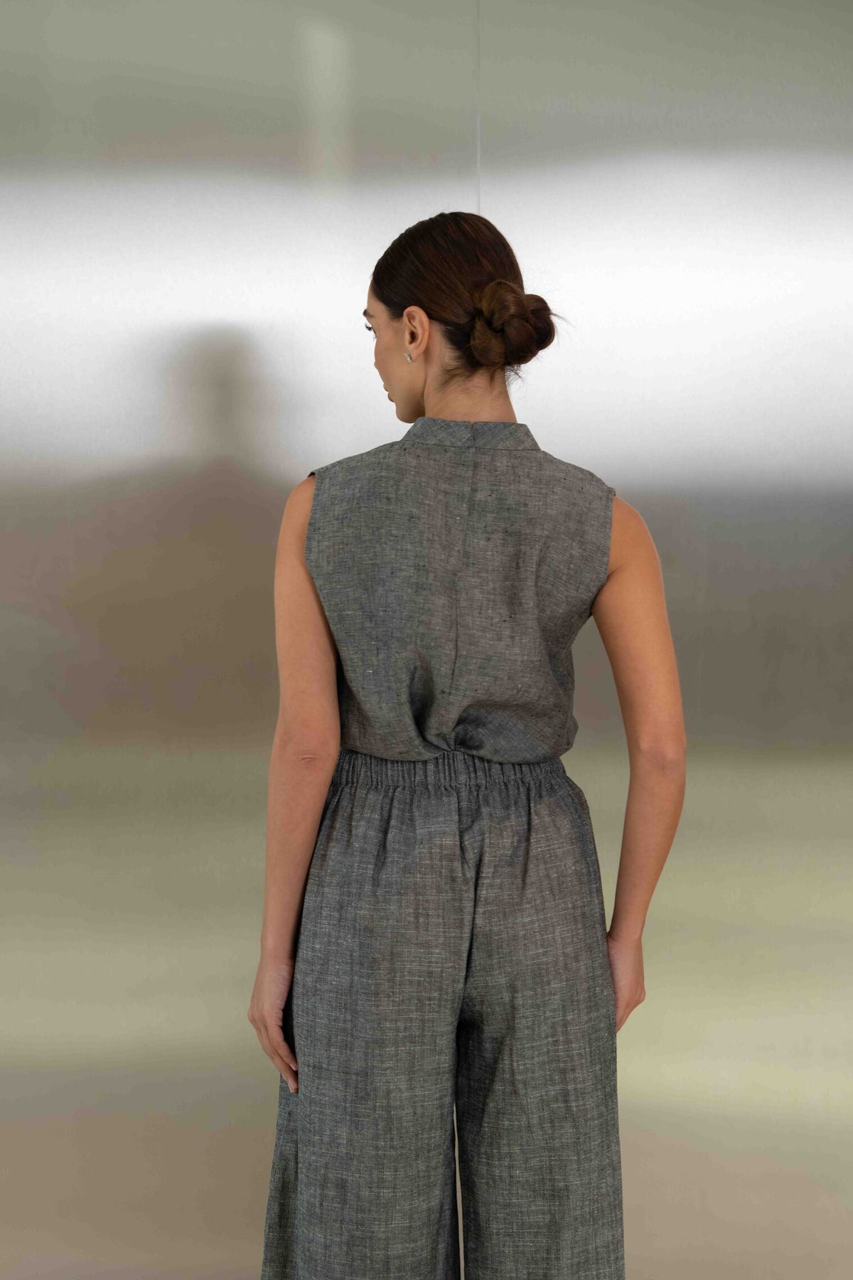 Grey Linen Set – 2057