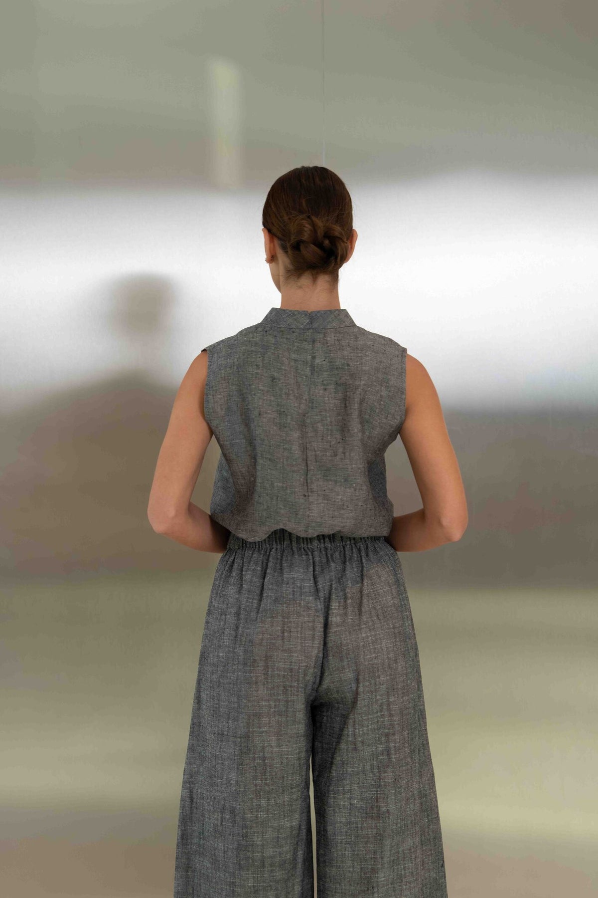 Grey Linen Set – 2057