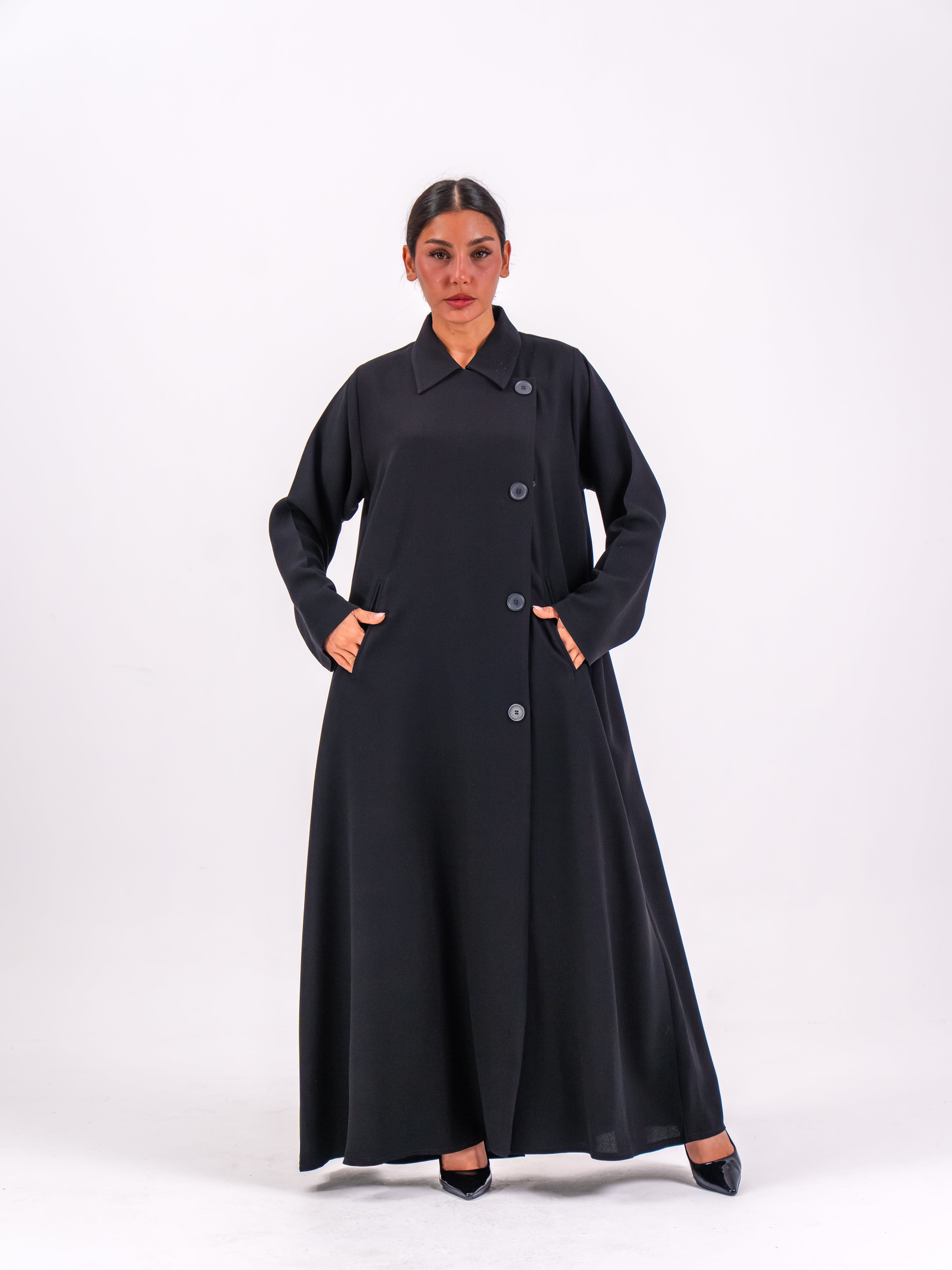 Classic Black Crepe Abaya