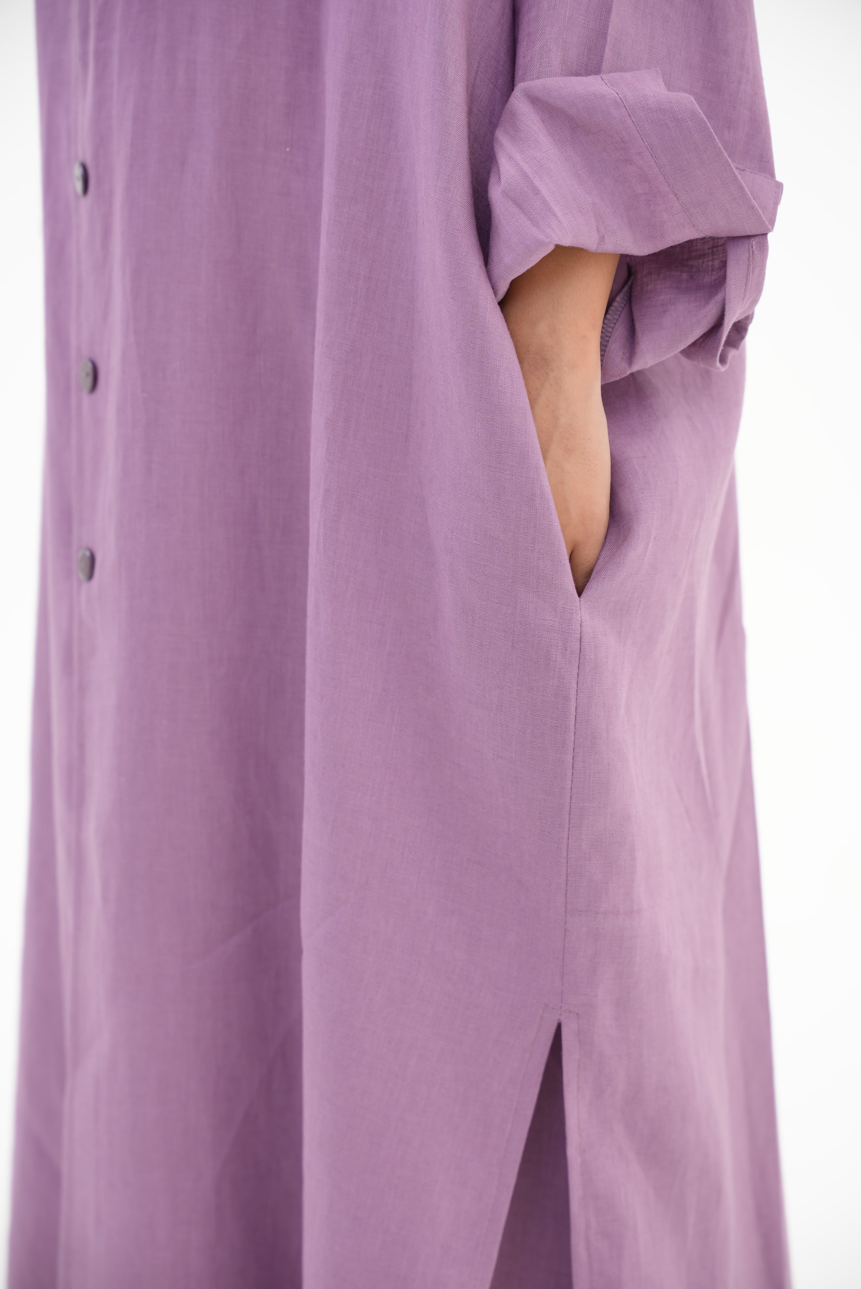 Purple linen  Abaya -1968