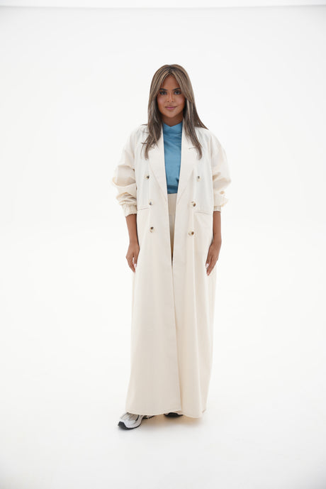 Off-White Trench Coat Abaya-1964