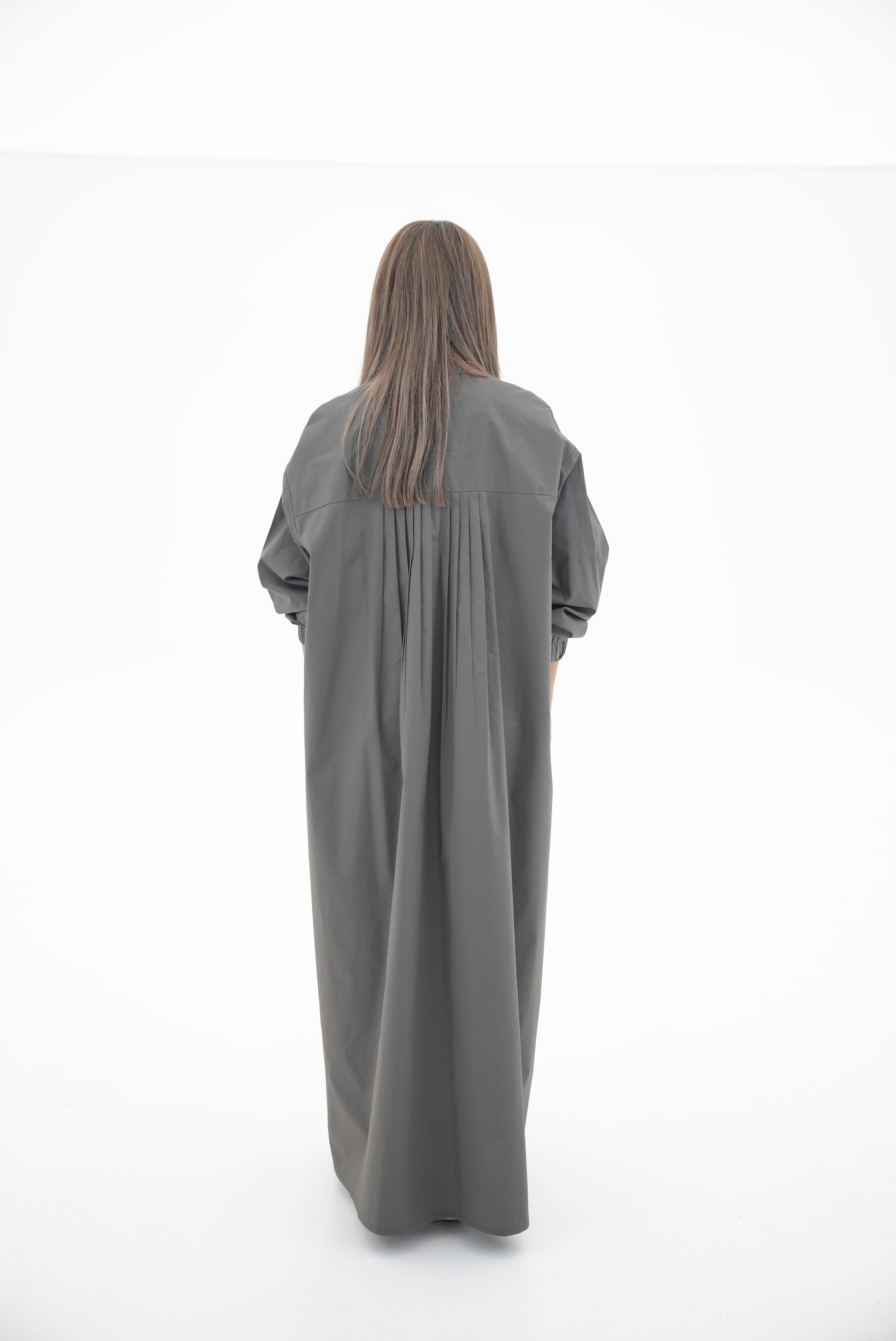 Grey Trench Coat Abaya-1960