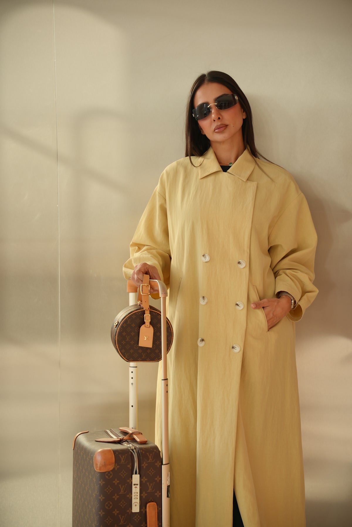 Lemon Trench Coat Abaya-2015