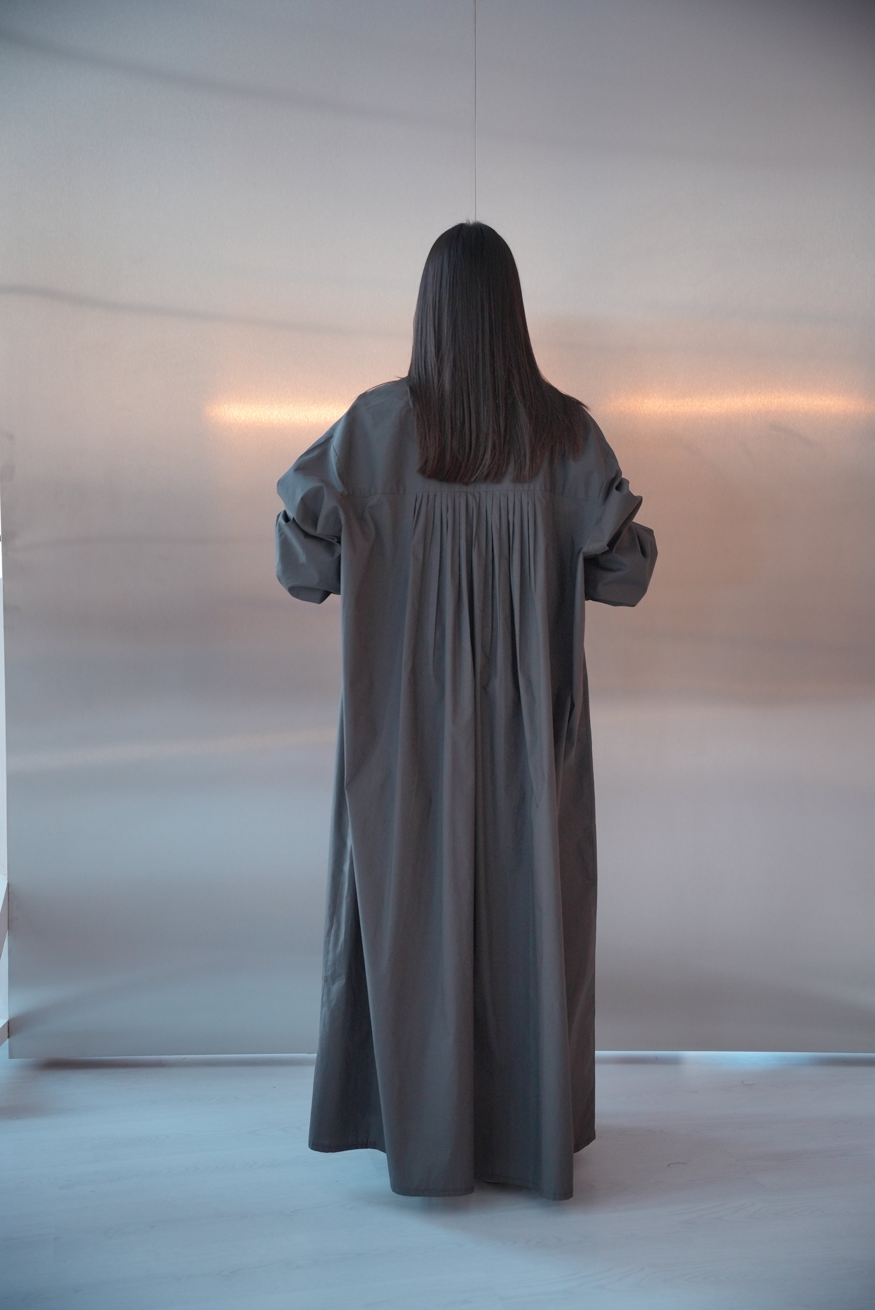 Grey Trench Coat Abaya-1960