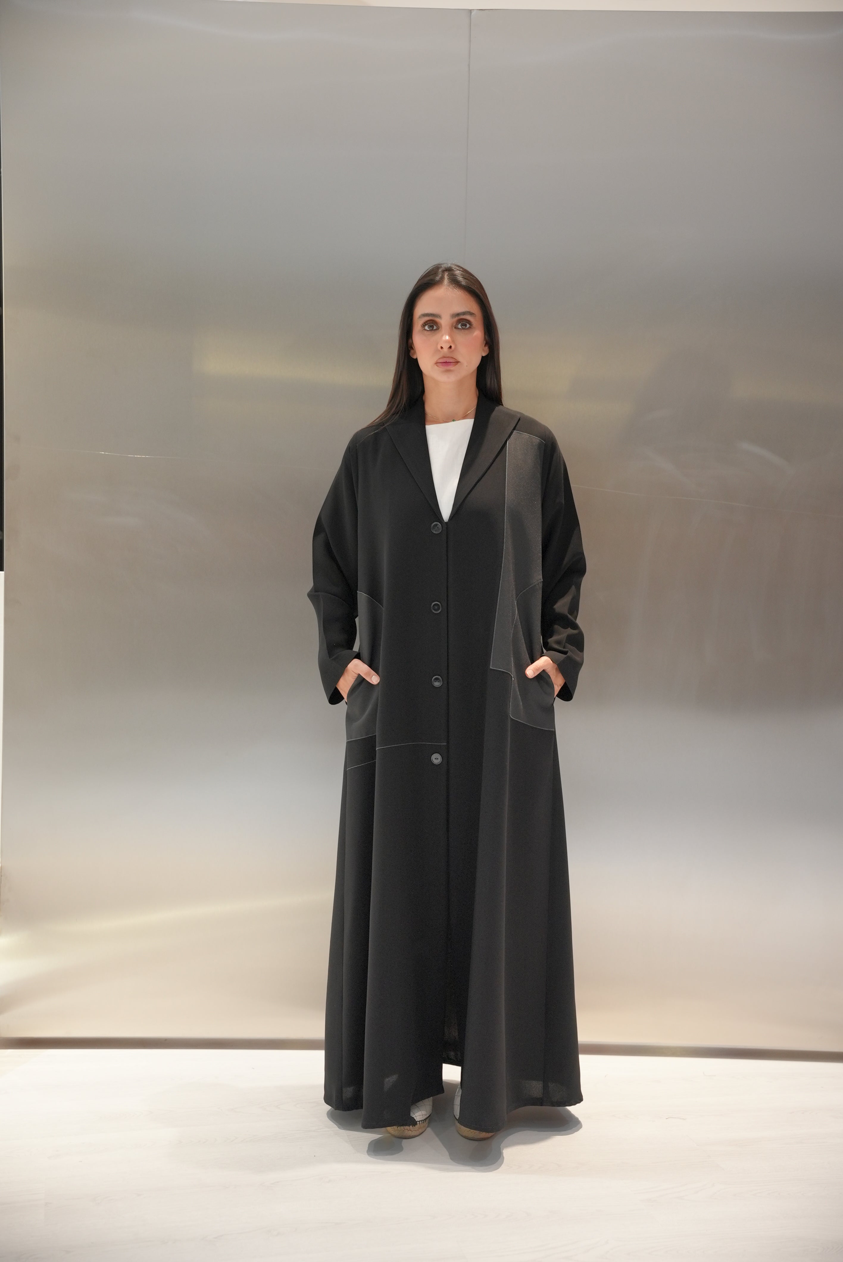 Crepe Abaya with Side Pocket-1987