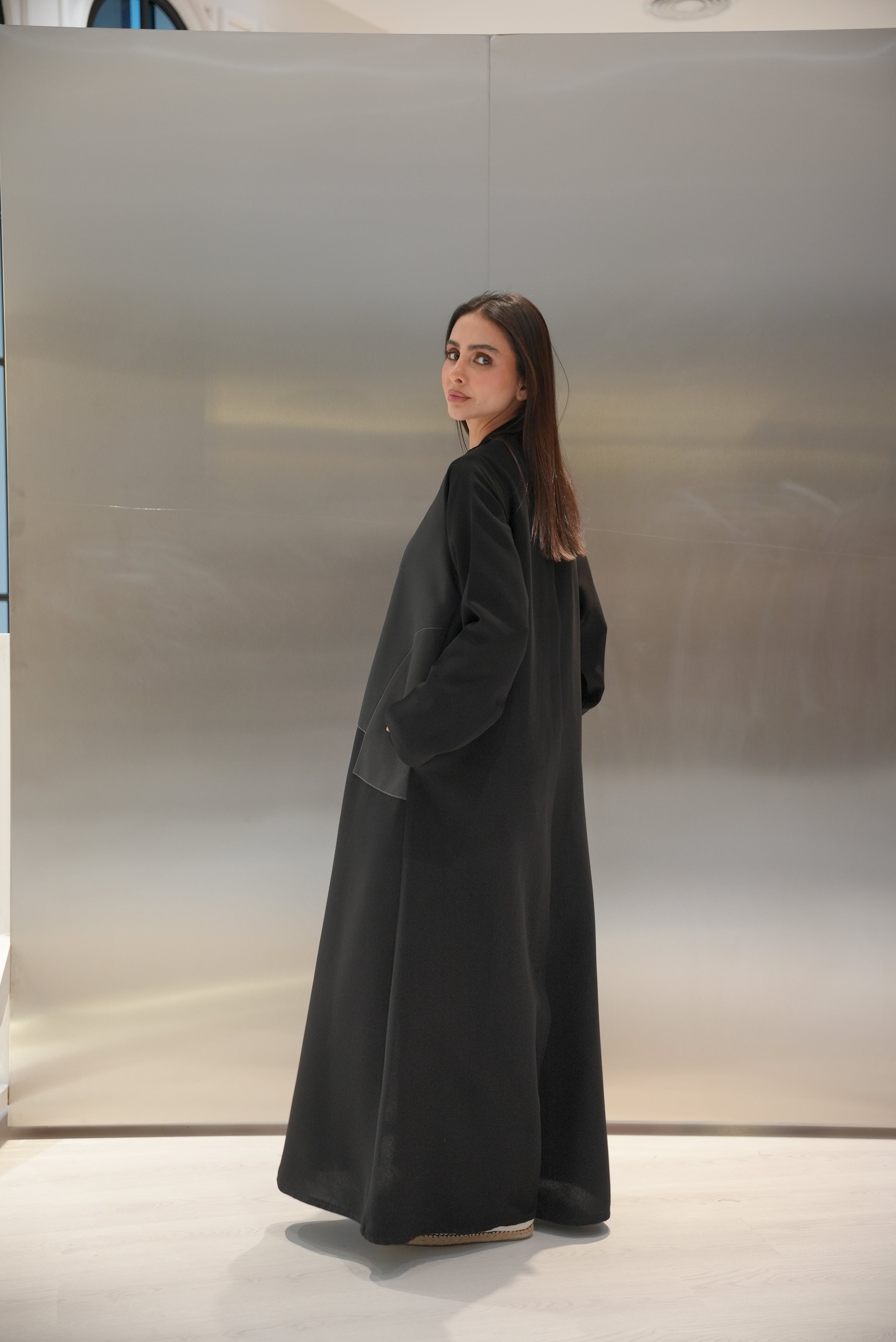 Crepe Abaya with Side Pocket-1987