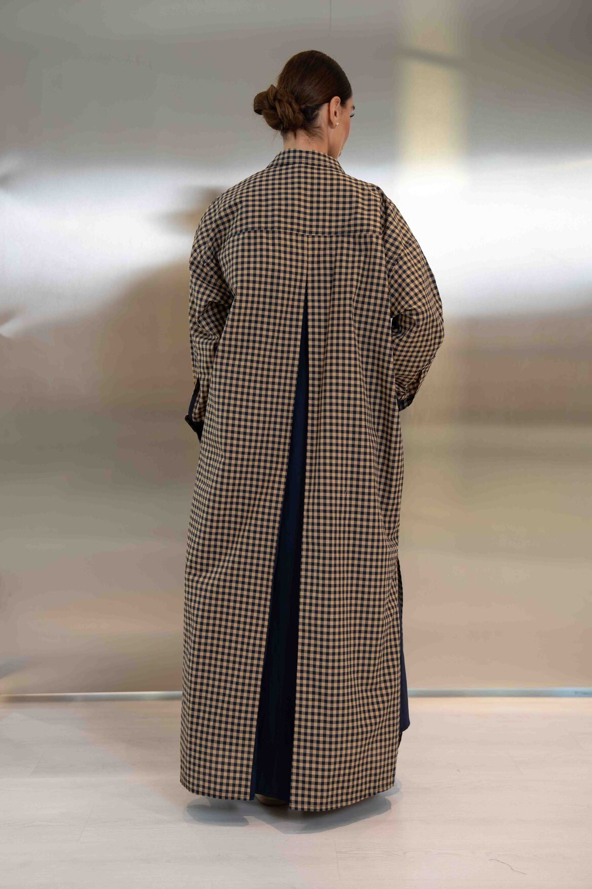Checked Cotton Abaya – 2050