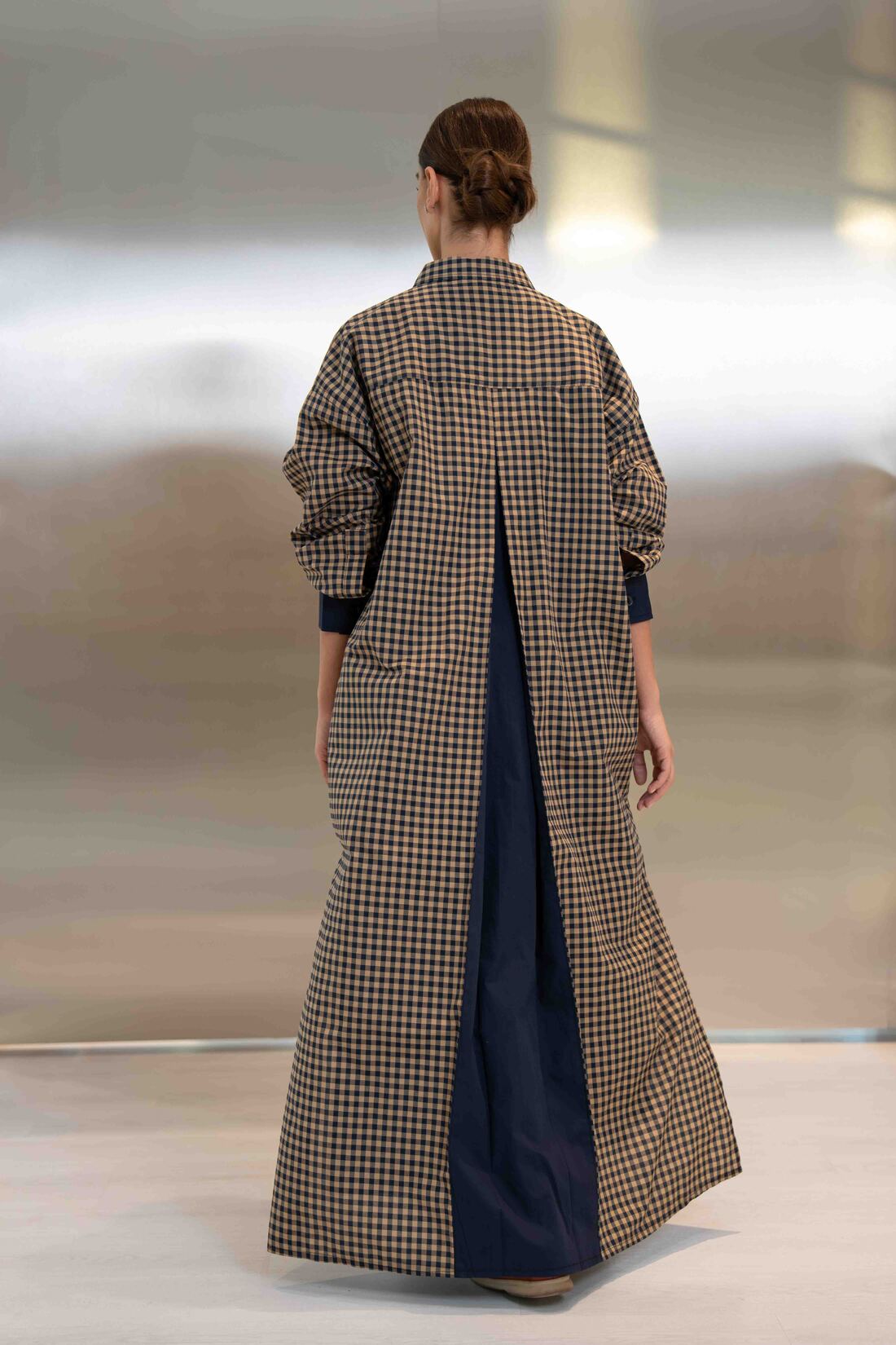 Checked Cotton Abaya – 2050