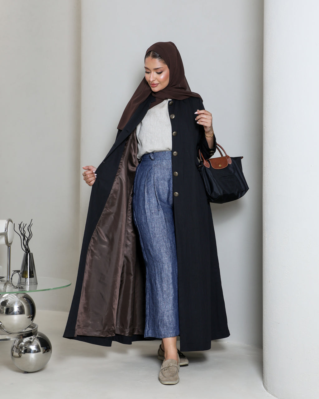 Black trench coat