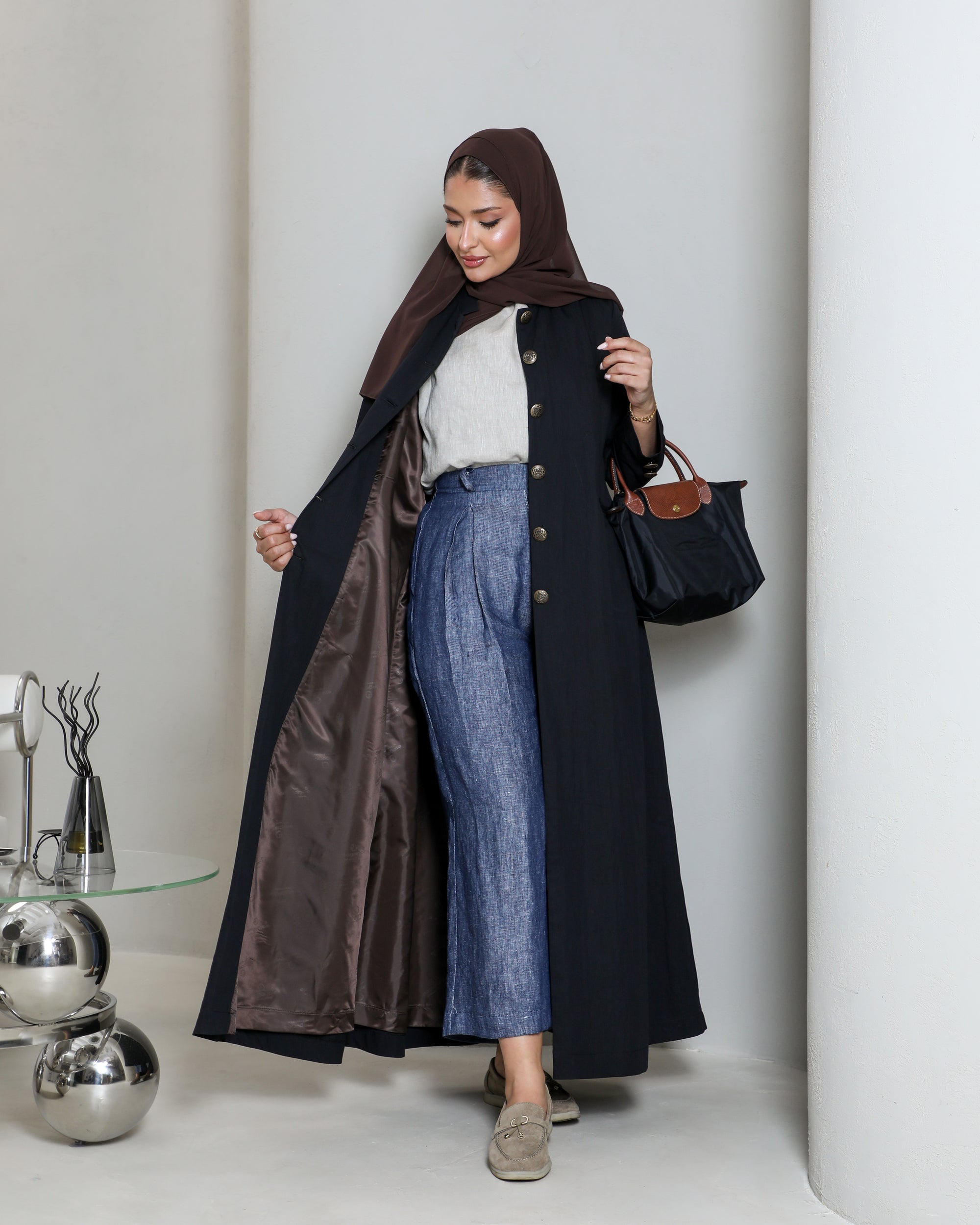 Black trench coat