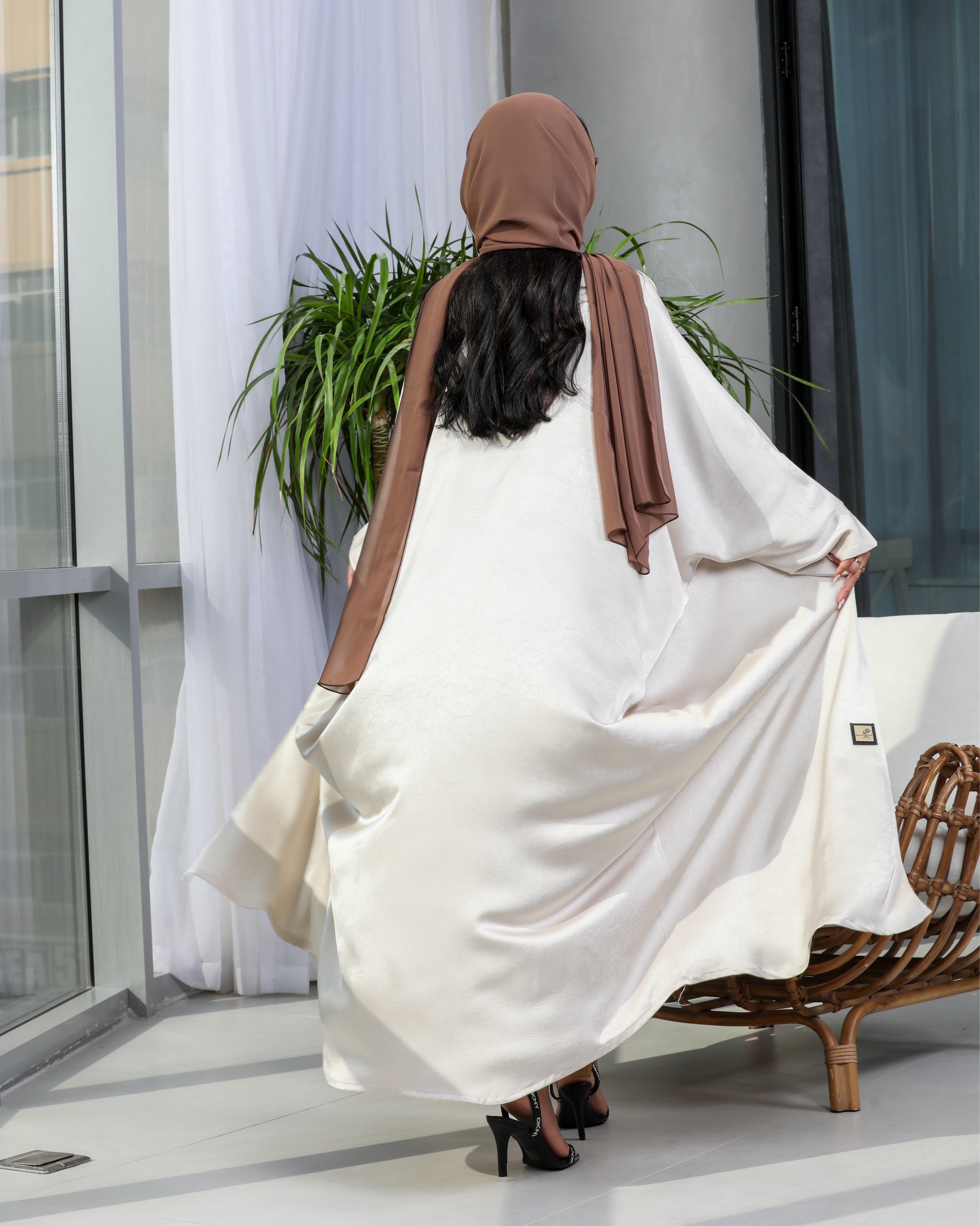 Abaya Silk Crepe Besht in Gold C:6479 Gold