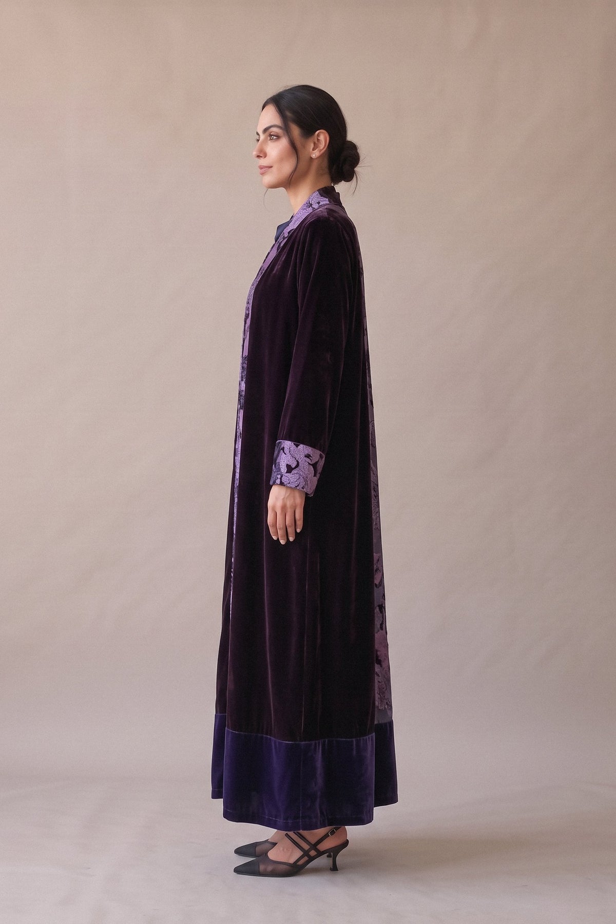 Purple Velvet Abaya – 2068