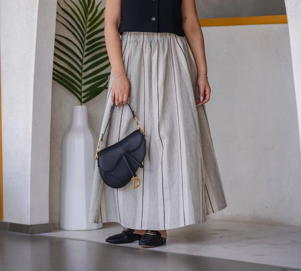 Beige Linen Skirt
