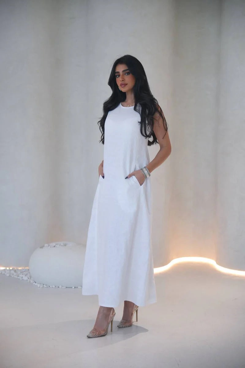 White linen dress C:197