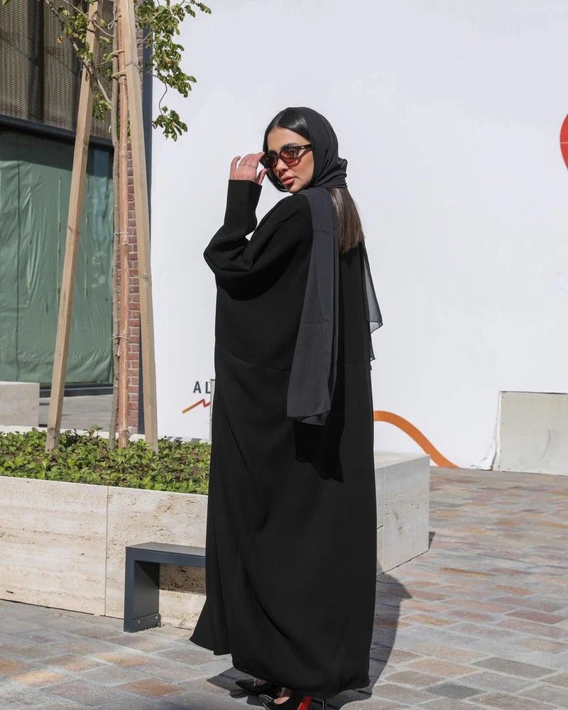 ABAYA CREPE BLAZER C:6316 (Free size)