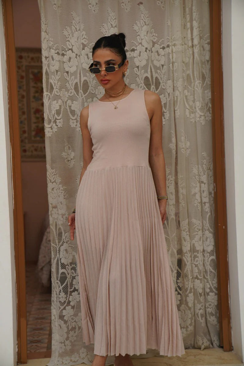 DRESS CREPE PLEATED C:104