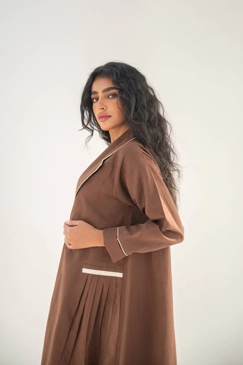 Blazer abaya with dress C:6652