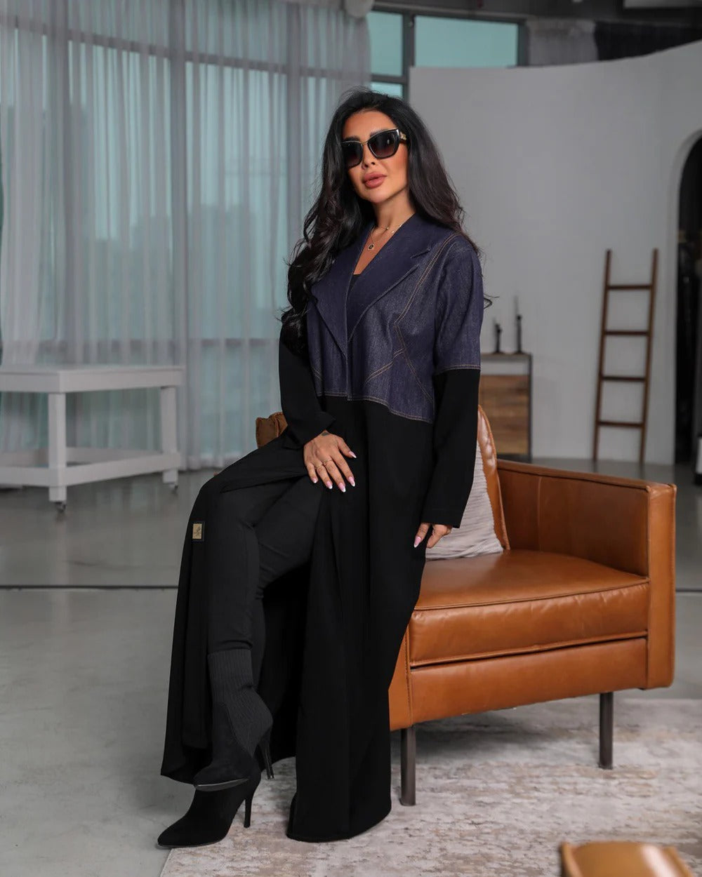 ABAYA CREPE BLAZER JEANS J3004