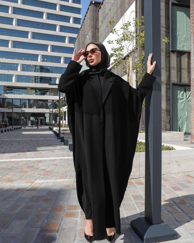 ABAYA CREPE BLAZER C:6316 (Free size)