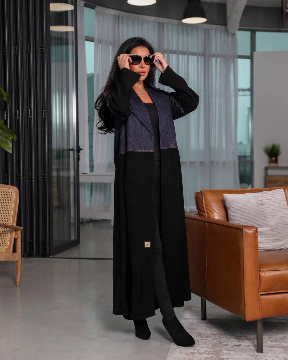ABAYA CREPE BLAZER JEANS J3004