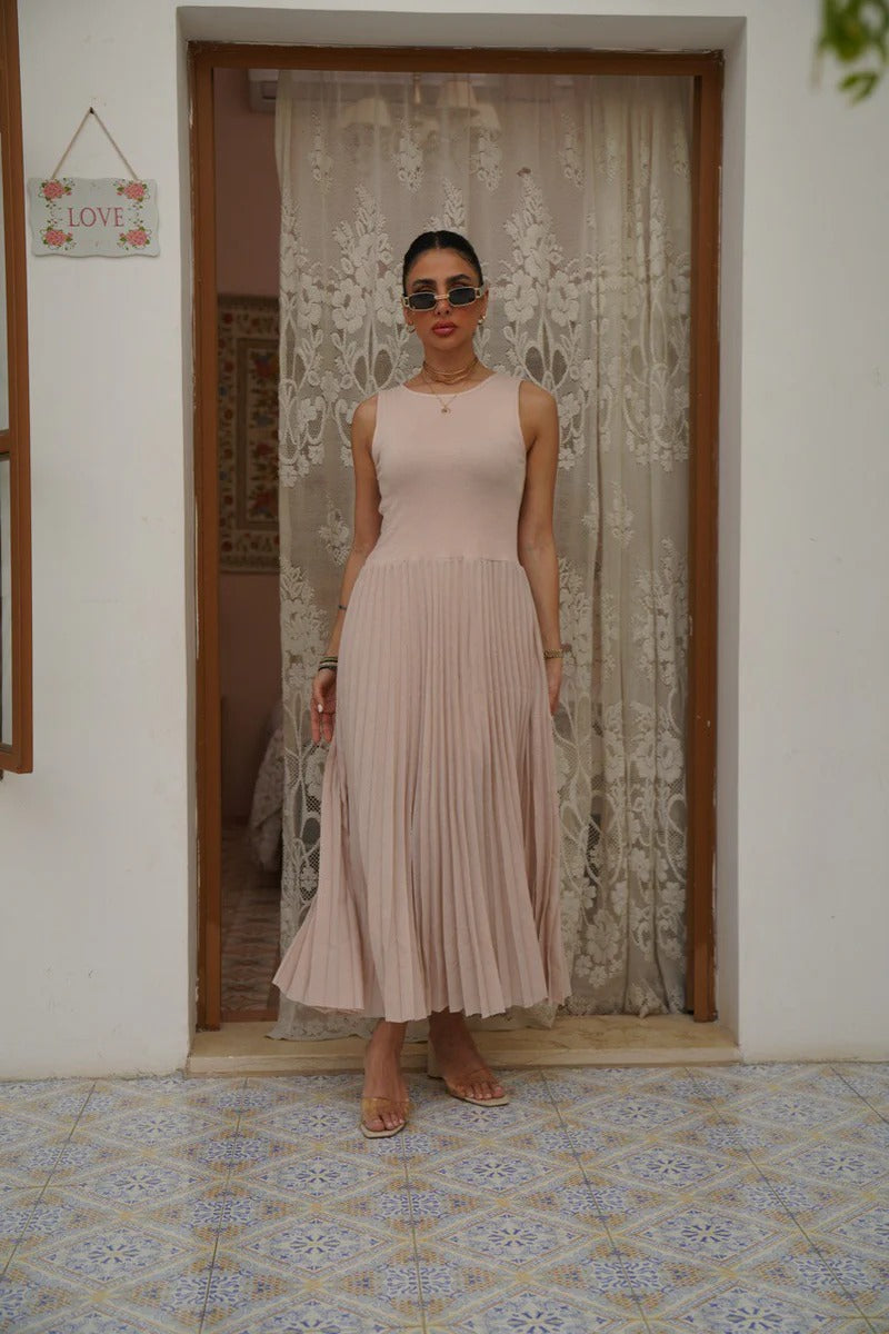 DRESS CREPE PLEATED C:104