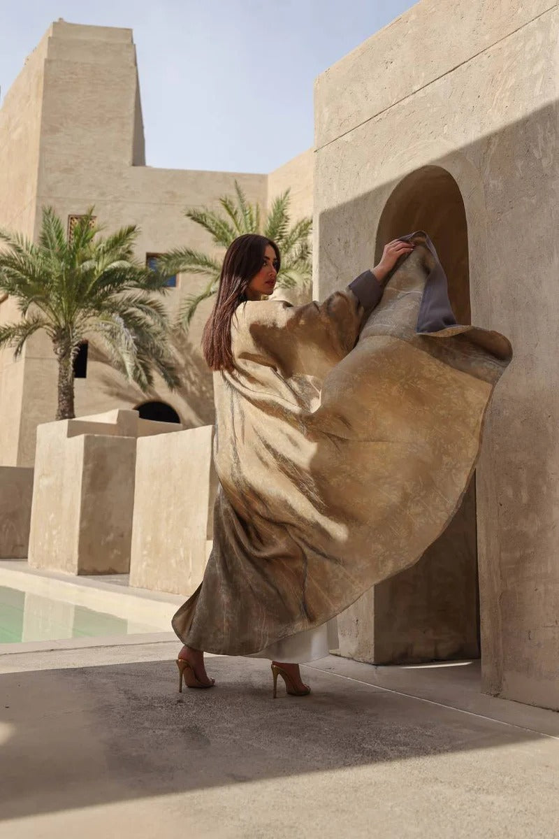 ABAYA CREPE SILK C:6418(FREE SIZE)