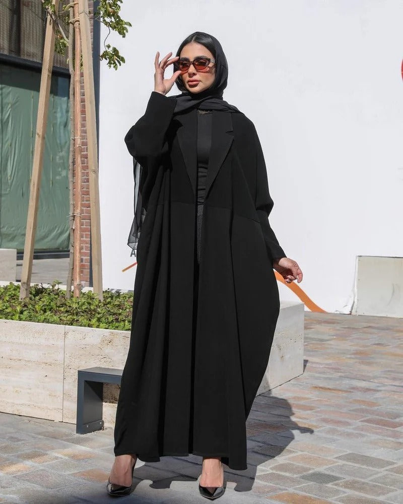 ABAYA CREPE BLAZER C:6316 (Free size)