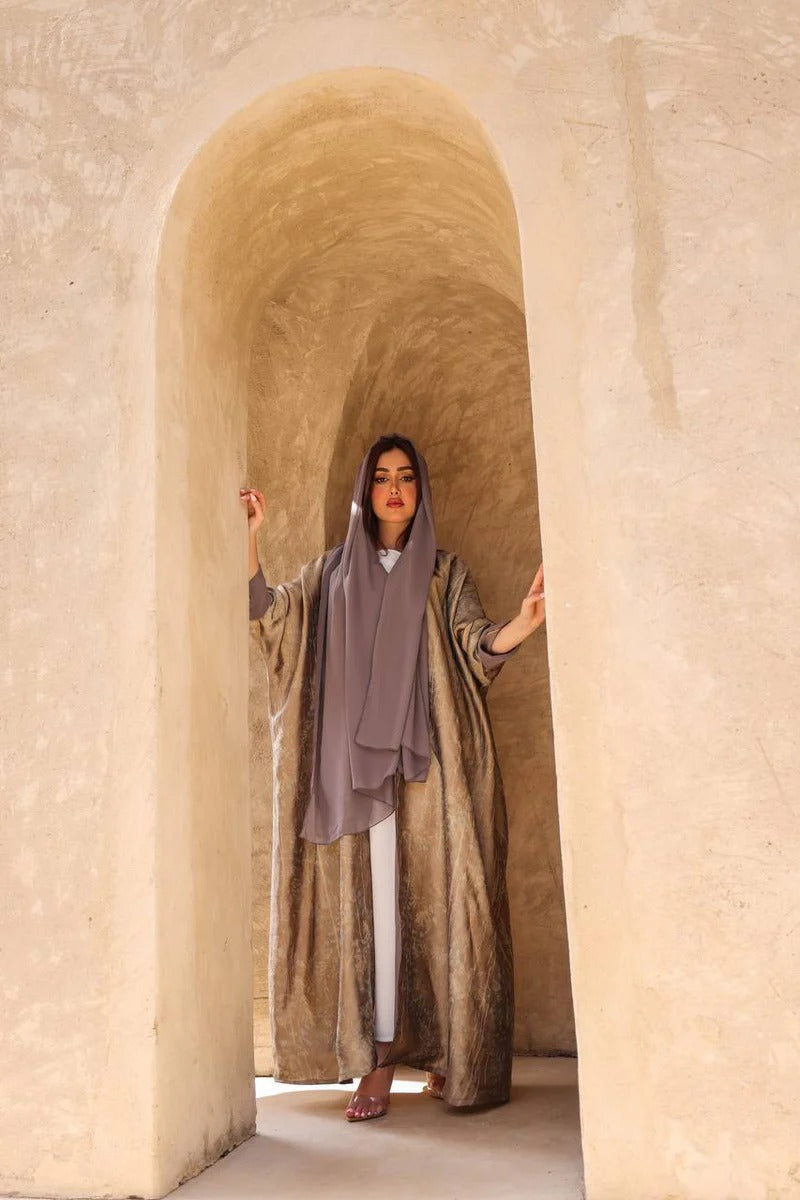 ABAYA CREPE SILK C:6418(FREE SIZE)