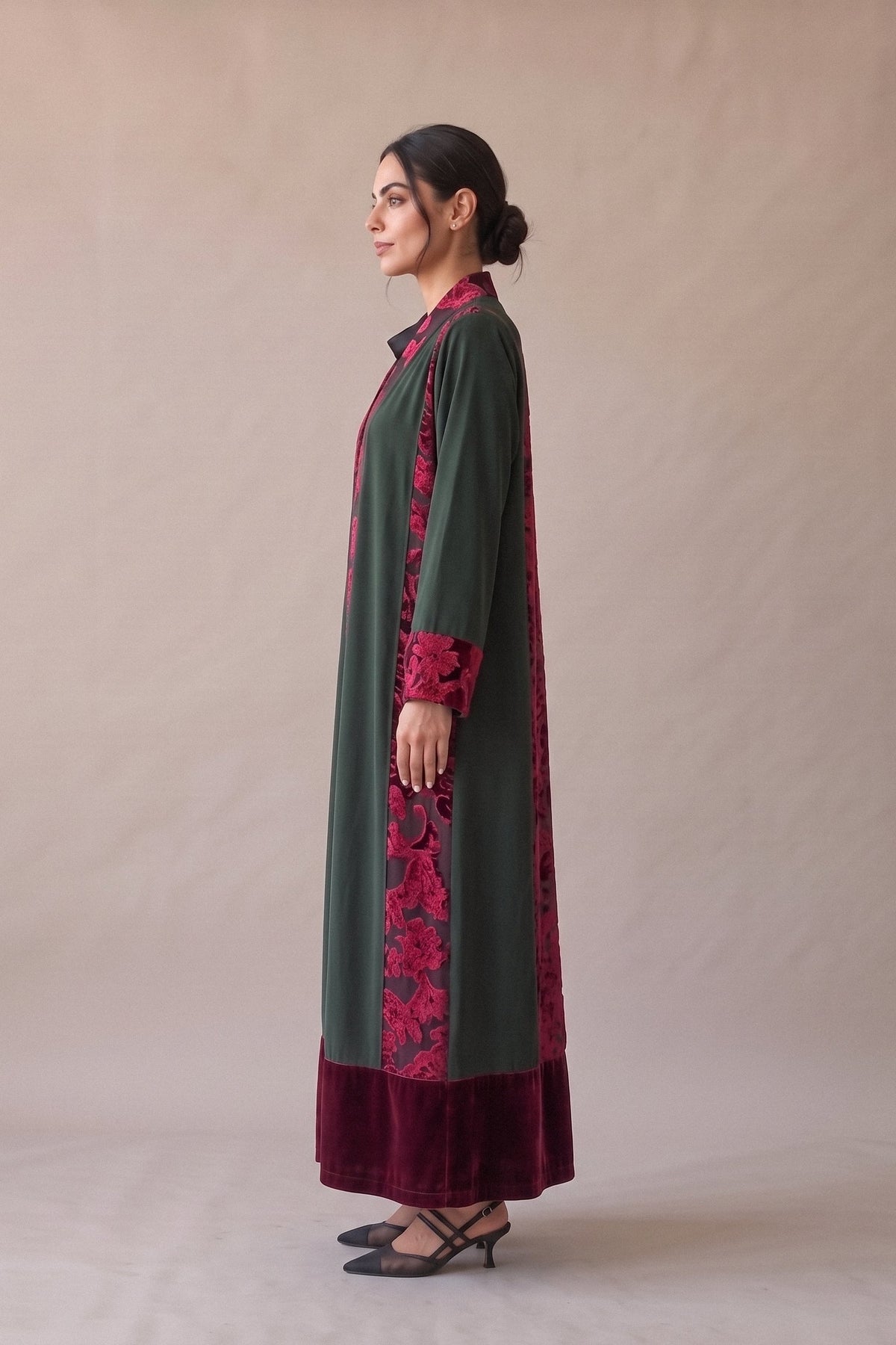 Green Velvet Abaya – 2069