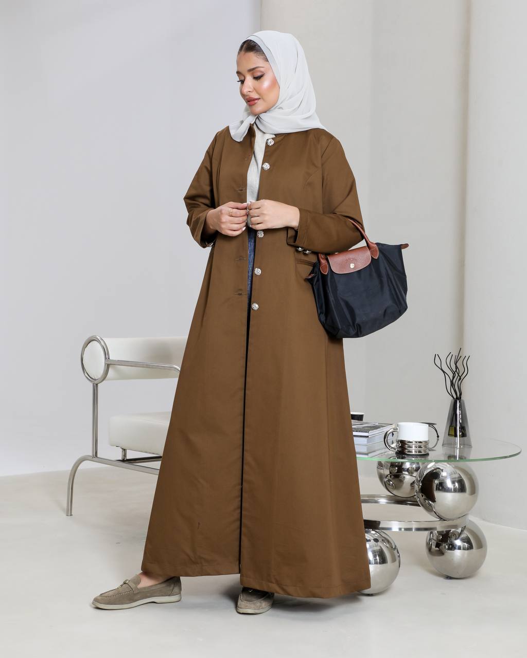 Stylish trench coat in honey brown 6657