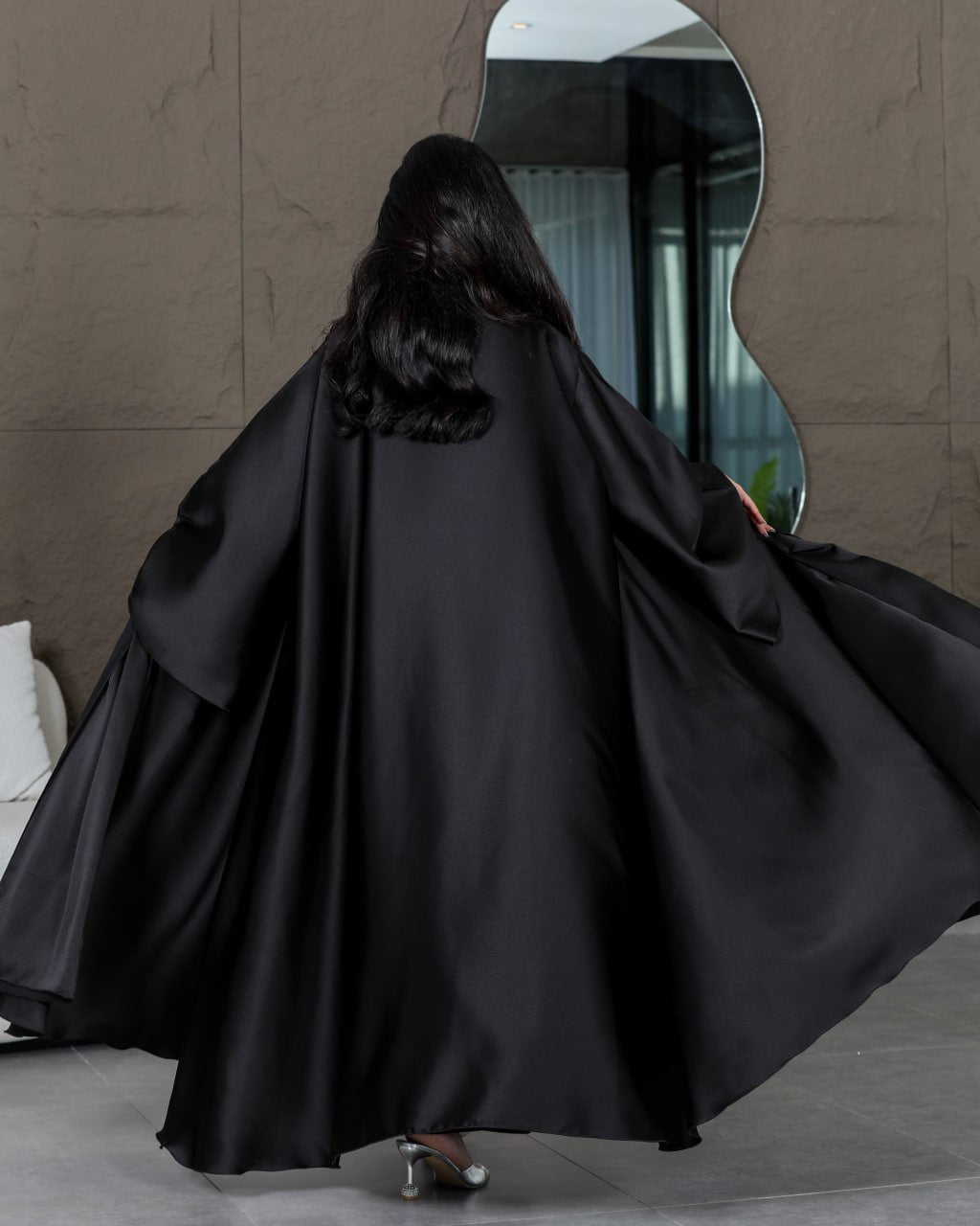 ABAYA BESHT CREPE SILK C:6436 (FREE SIZE)