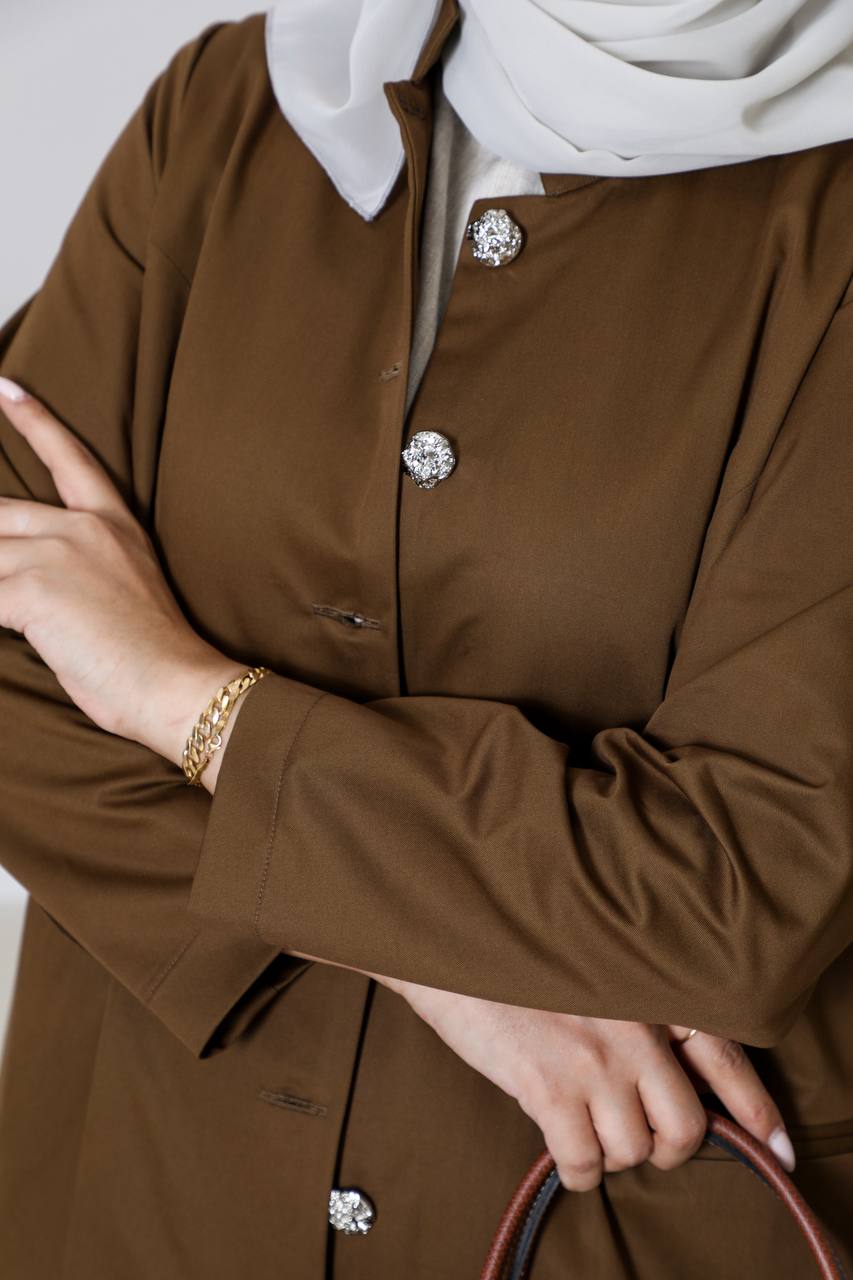 Stylish trench coat in honey brown 6657