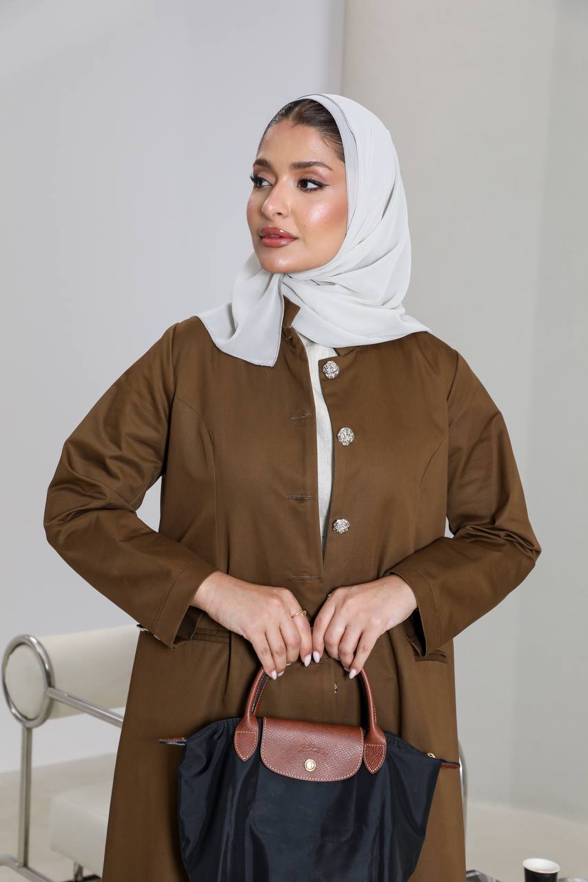 Stylish trench coat in honey brown 6657
