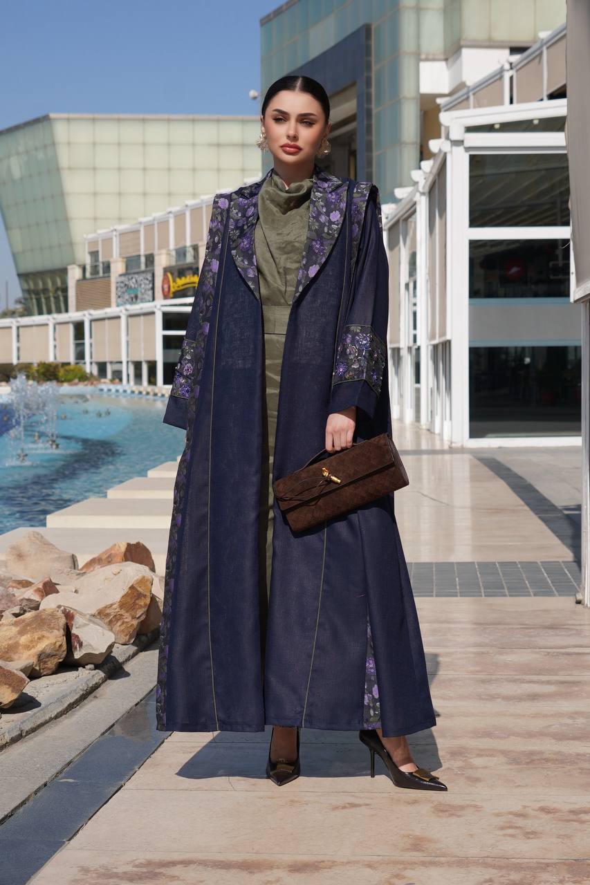 Abaya Blazer Linen Jacquard Silk. C:6756