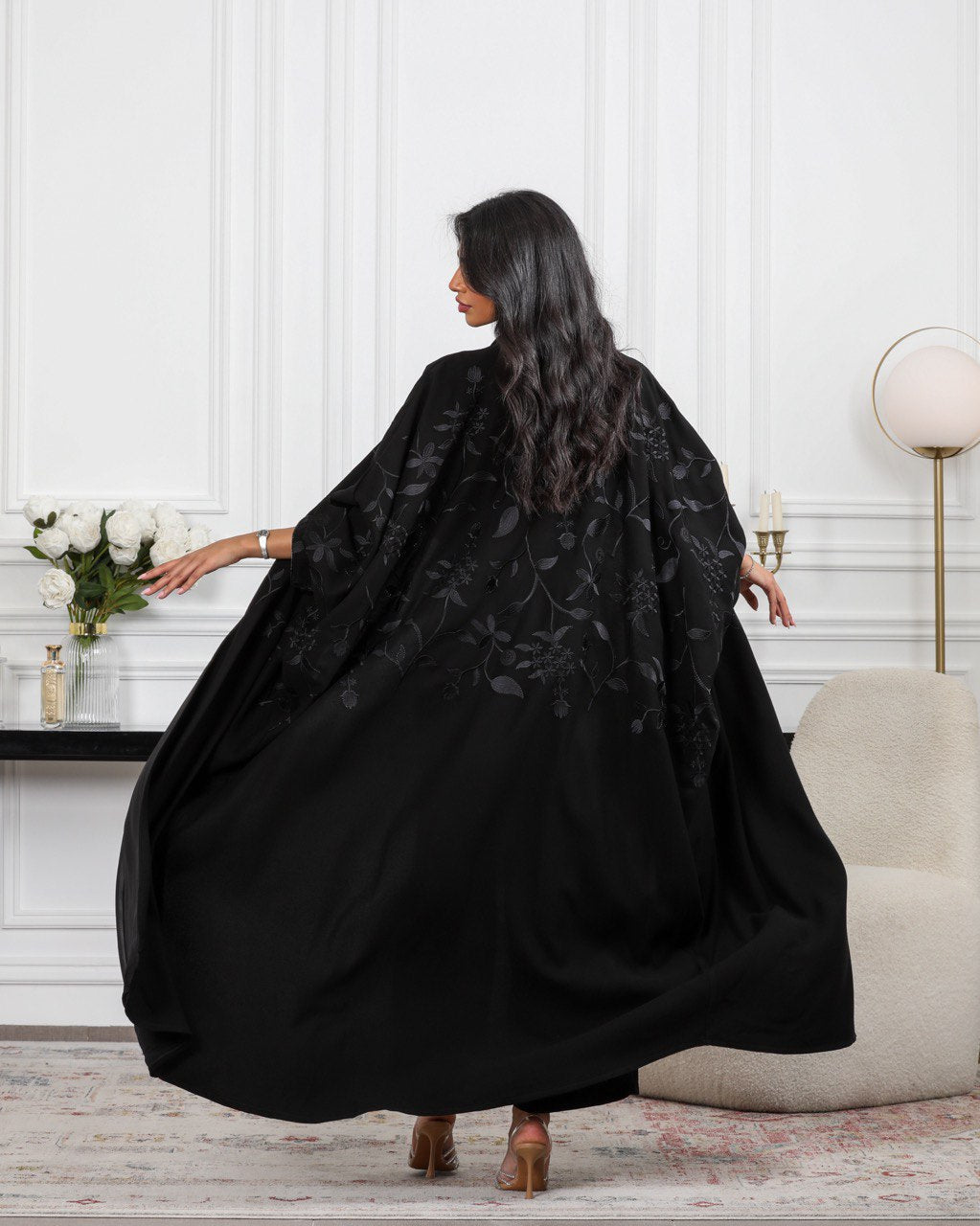 ABAYA BESHT FREE SIZE C:6381 BLACK ( FREE SIZE)